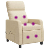 vidaXL Recliner Light Grey Fabric