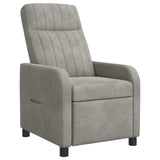 vidaXL Recliner Lichtgrijs fluweel