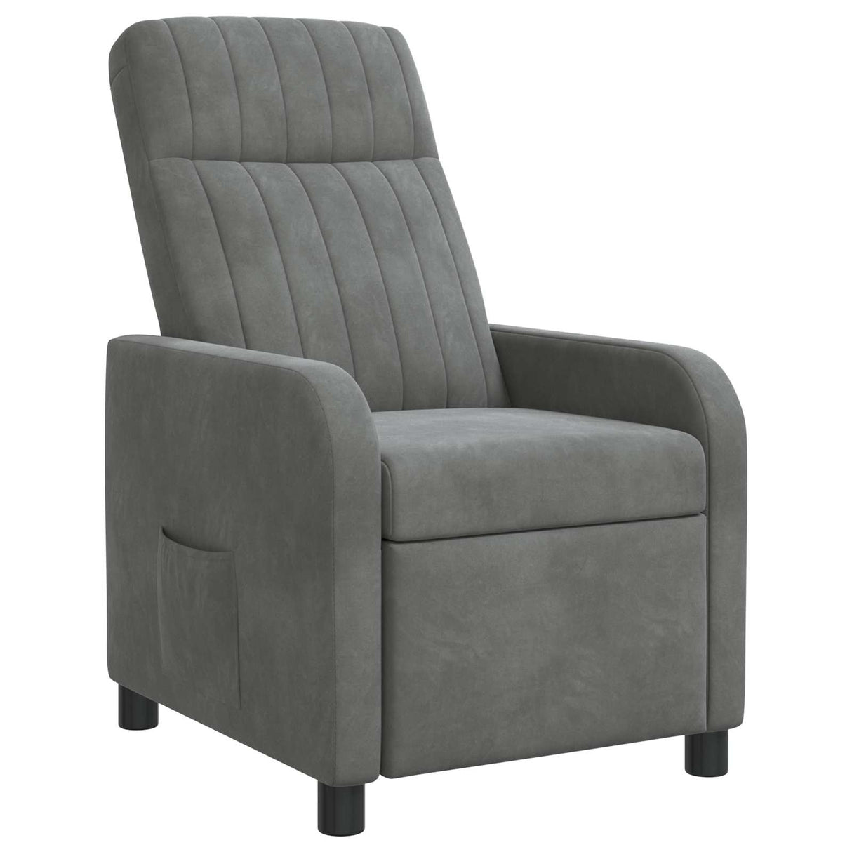 vidaXL Recliner Lichtgrijs fluweel