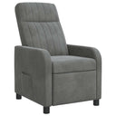 vidaXL Recliner Lichtgrijs fluweel