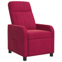 vidaXL Recliner Lichtgrijs fluweel