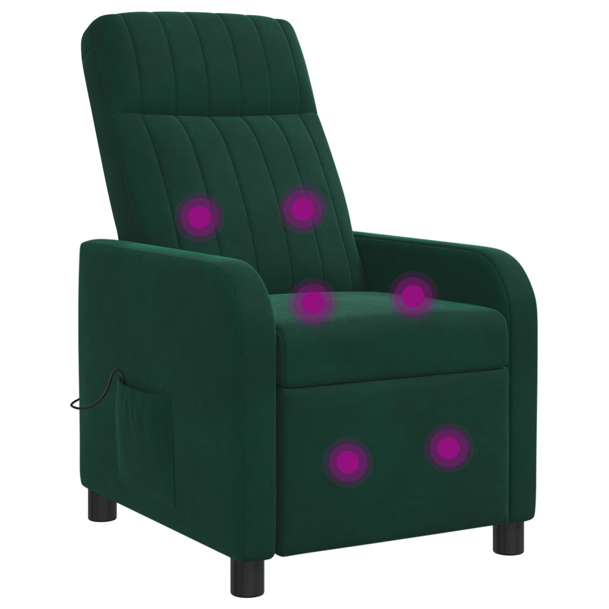 vidaXL Recliner Lichtgrijs fluweel