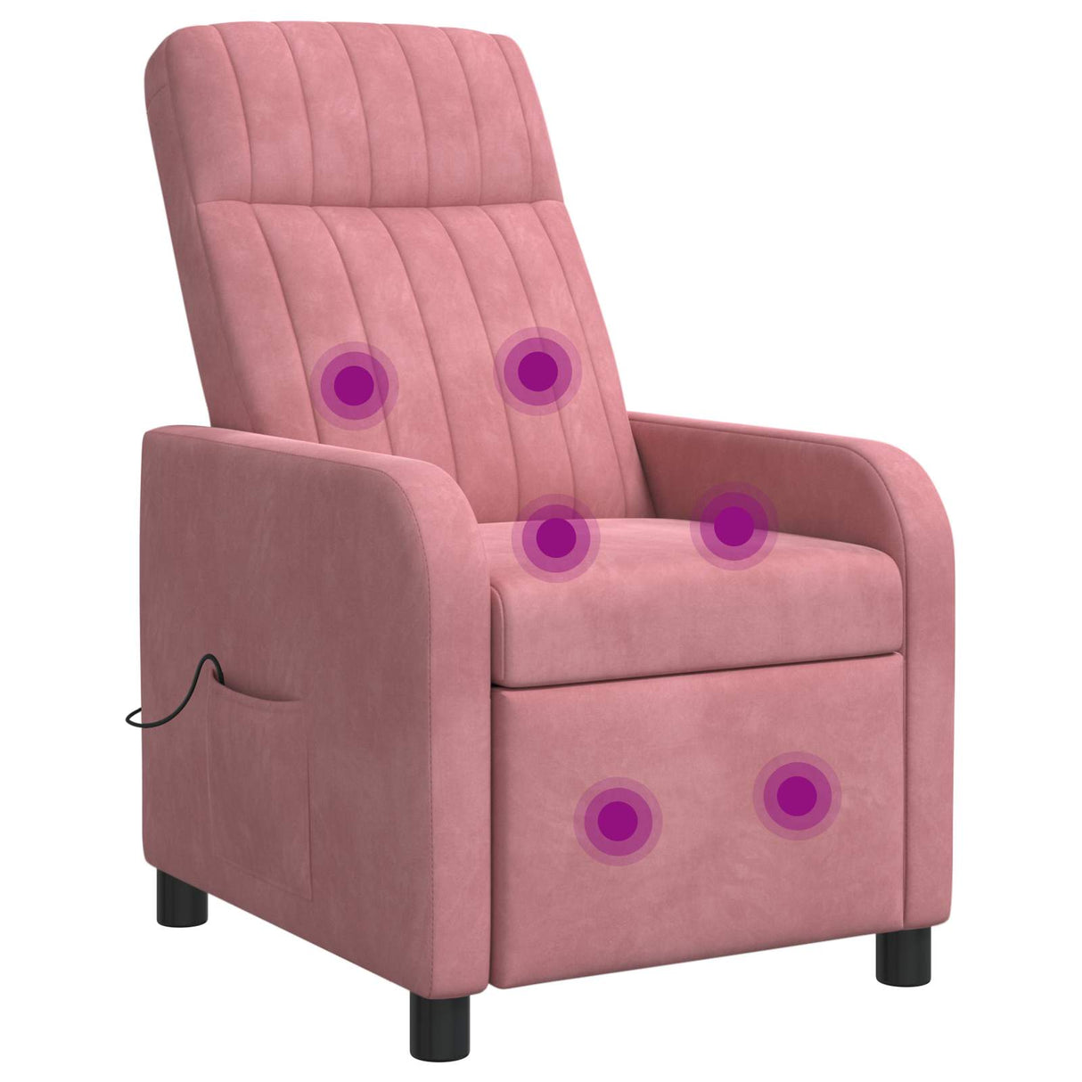 vidaXL Recliner Lichtgrijs fluweel