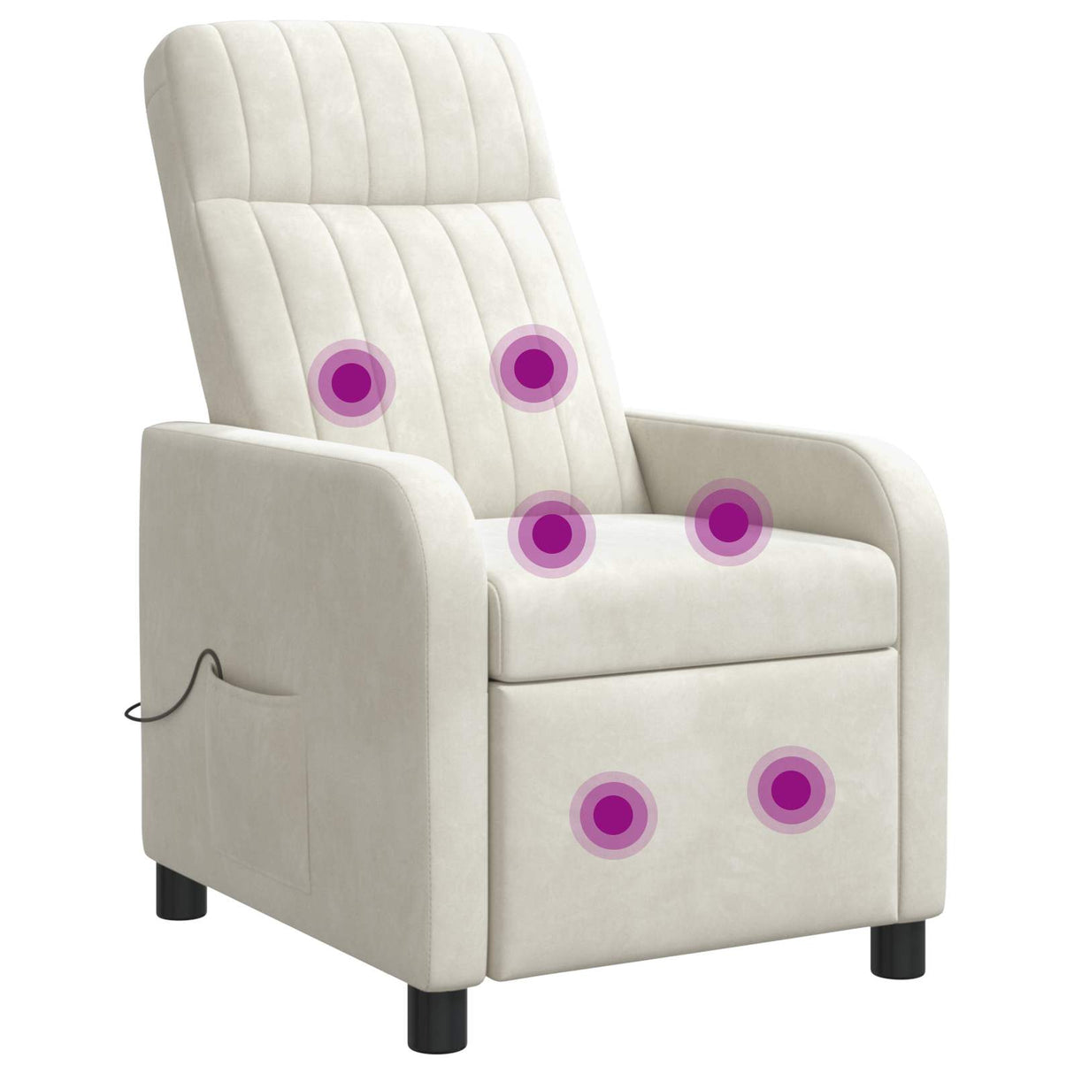 vidaXL Recliner Lichtgrijs fluweel