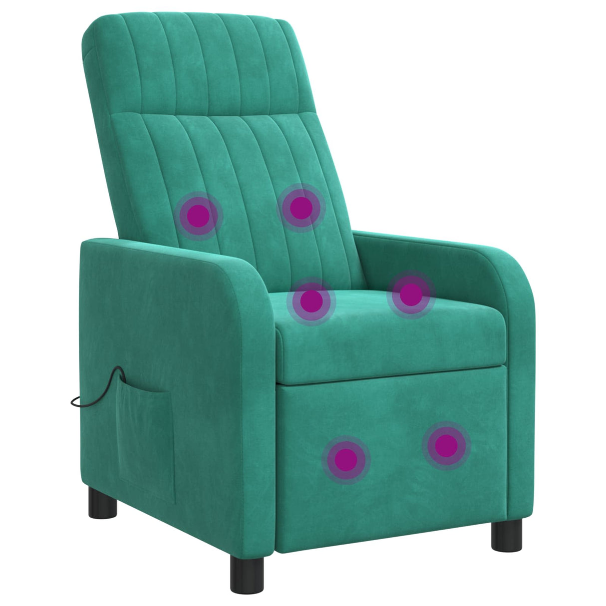 vidaXL Recliner Lichtgrijs fluweel