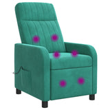 vidaXL Recliner Lichtgrijs fluweel