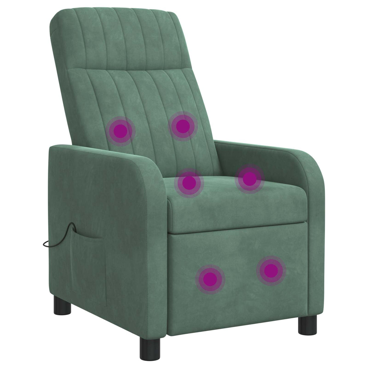 vidaXL Recliner Lichtgrijs fluweel