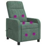 vidaXL Recliner Lichtgrijs fluweel
