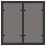 vidaXL Tuin Tafel Zwart 55 x 55 x 37 cm PE Riet en Glas