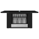 vidaXL Tuin Tafel Zwart 100 x 55 x 37 cm PE Riet en Glas