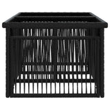 vidaXL Tuin Tafel Zwart 100 x 55 x 37 cm PE Riet en Glas