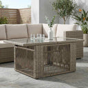 vidaXL Tuin Tafel Zwart 100 x 55 x 37 cm PE Riet en Glas
