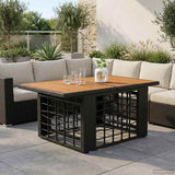 vidaXL Tuin Tafel Zwart 100 x 55 x 37 cm PE Riet en Glas