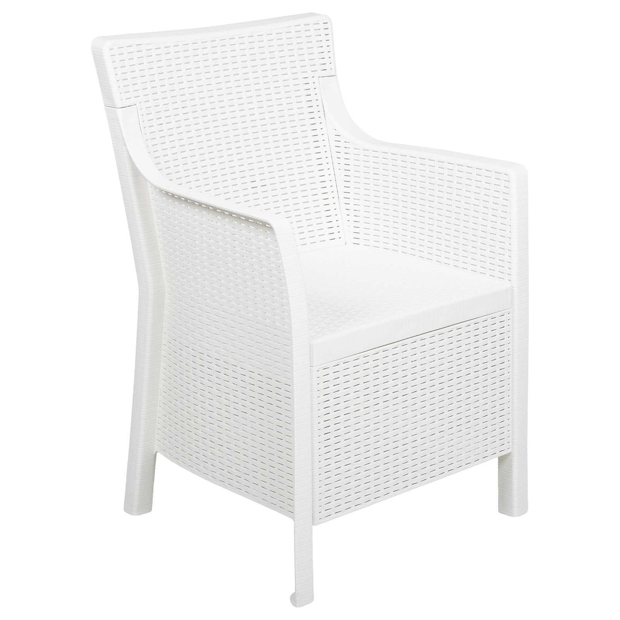 vidaXL Lounge Set with Cushions 3 pcs White PP