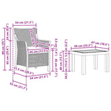 vidaXL Lounge Set with Cushions 3 pcs White PP