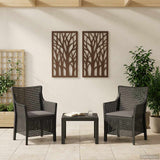 vidaXL Lounge Set with Cushions 3 pcs White PP