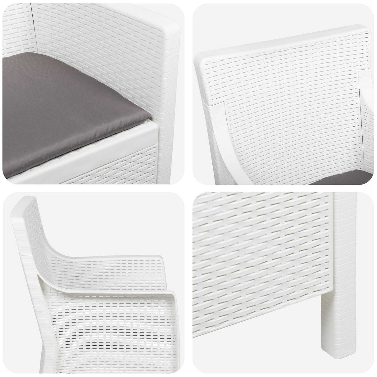 vidaXL Armchair White PP