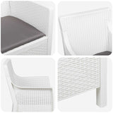 vidaXL Armchair White PP