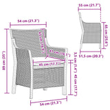 vidaXL Armchair White PP