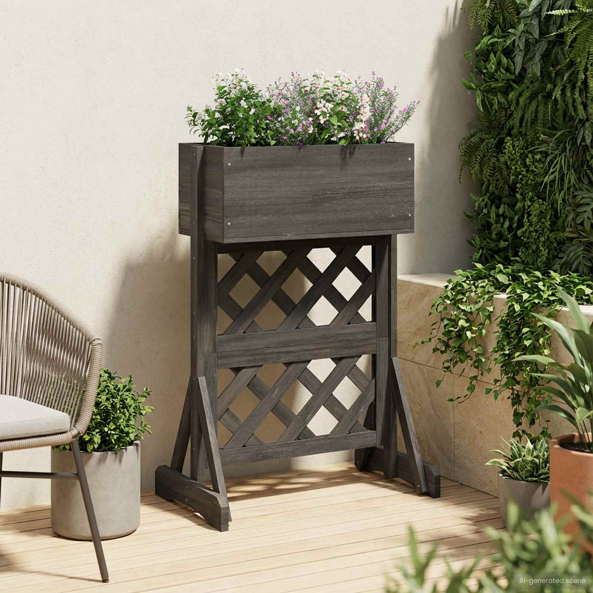 vidaXL Verticale Tuin Trelis Oranje 48 x 30 x 70,5 cm