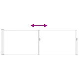 vidaXL Tuinscherm uittrekbaar 140x600 cm zwart
