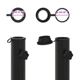 vidaXL Parasol Basisbuis 0.63 kg Natuurlijk RVS Roestvrij staal