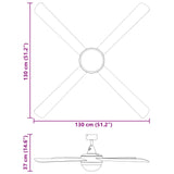 vidaXL Plafondventilator met lamp 82 cm lichtbruin