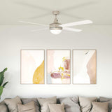 vidaXL Plafondventilator met lamp 82 cm lichtbruin