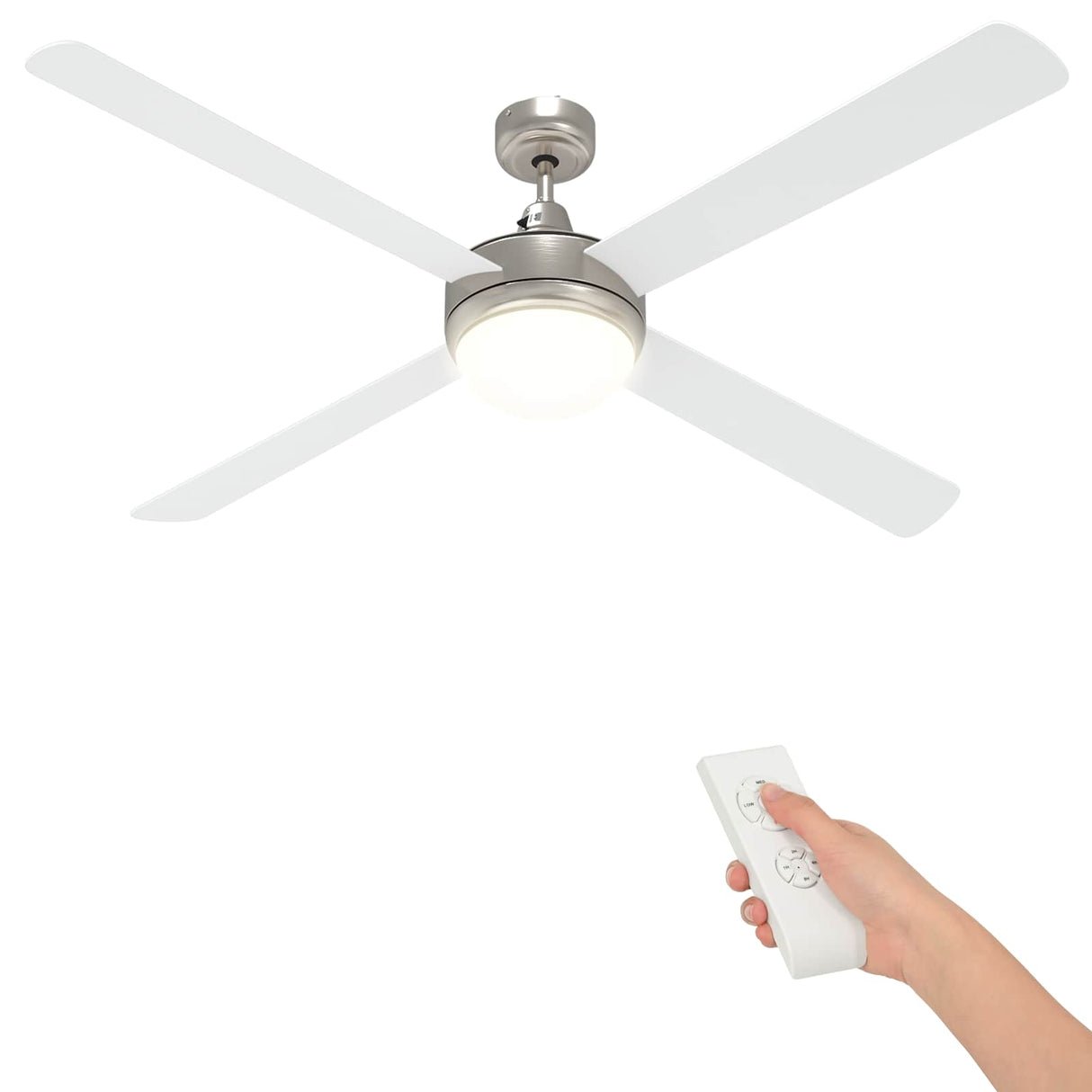 vidaXL Plafondventilator met lamp 82 cm lichtbruin