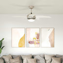 vidaXL Plafondventilator met lamp 82 cm lichtbruin