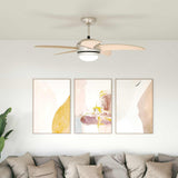 vidaXL Plafondventilator met lamp 82 cm lichtbruin