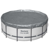 Bestway Zwembadafdekking Ø3,05 m Rond Polyester Grijs