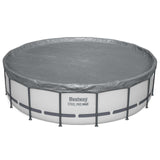 Bestway Zwembadafdekking Ø3,05 m Rond Polyester Grijs