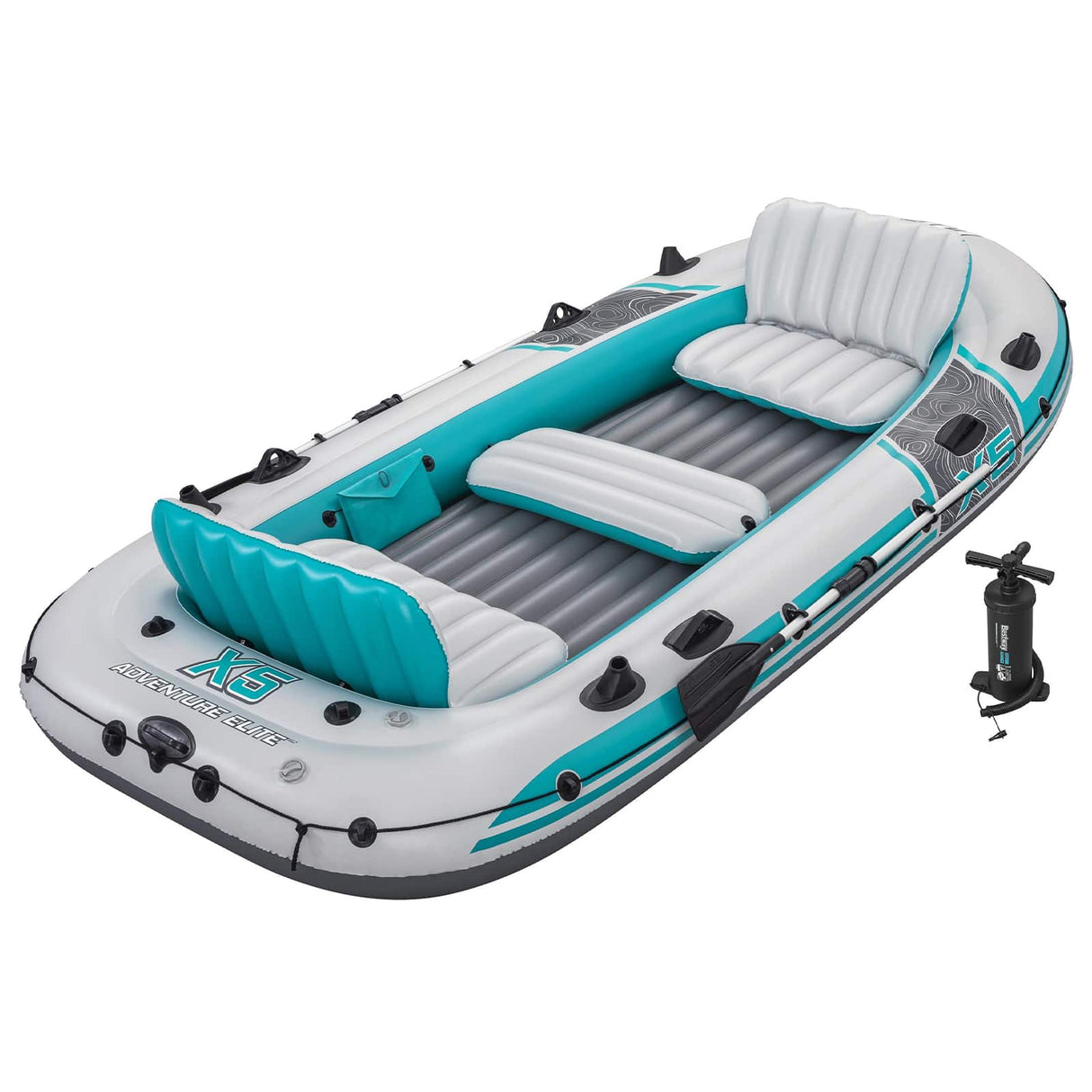 Bestway Opblaasbare boot Grijs en wit 3,15 x 1,65 m PVC