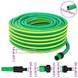 vidaXL Tuinslang 5-laags Groen en Geel 1 / 2'' 10 m PVC