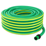 vidaXL Tuinslang 5-laags Groen en Geel 1 / 2'' 10 m PVC