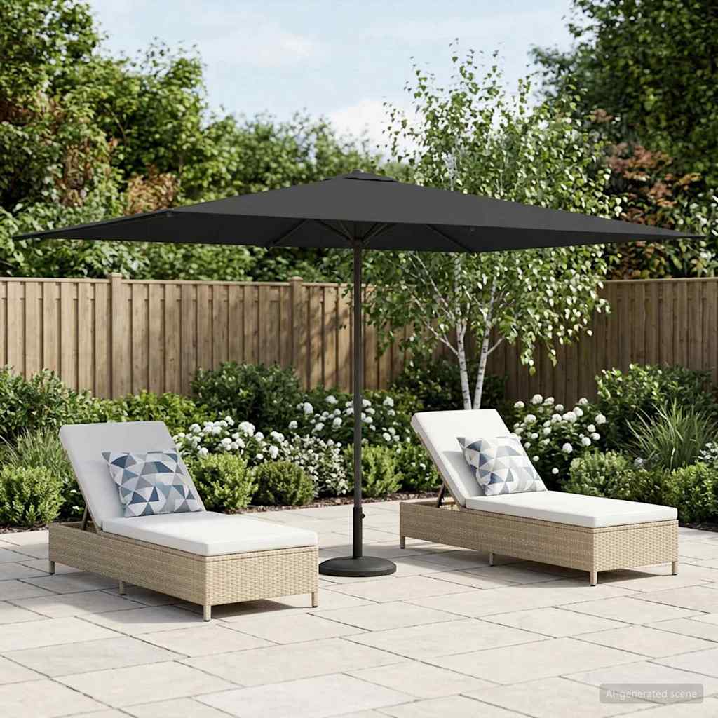 vidaXL Tuinparasol 200 x 300 cm Polyester Rechthoekig Crèmekleurig