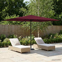 vidaXL Tuinparasol 200 x 300 cm Polyester Rechthoekig Crèmekleurig