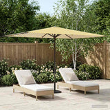 vidaXL Tuinparasol 200 x 300 cm Polyester Rechthoekig Crèmekleurig