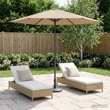vidaXL Tuinparasol 200 x 300 cm Polyester Rechthoekig Crèmekleurig