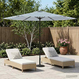 vidaXL Tuinparasol 200 x 300 cm Polyester Rechthoekig Crèmekleurig