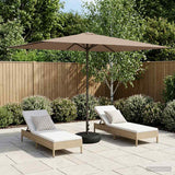 vidaXL Tuinparasol 200 x 300 cm Polyester Rechthoekig Crèmekleurig