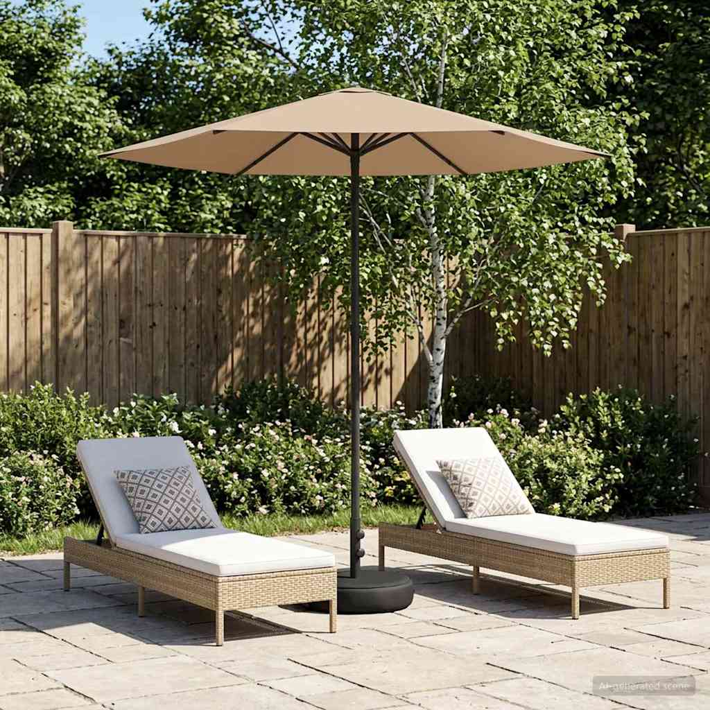 vidaXL Tuinparasol 200 x 300 cm Polyester Rechthoekig Crèmekleurig