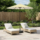 vidaXL Tuinparasol 200 x 300 cm Polyester Rechthoekig Crèmekleurig