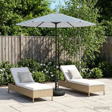 vidaXL Tuinparasol 200 x 300 cm Polyester Rechthoekig Crèmekleurig