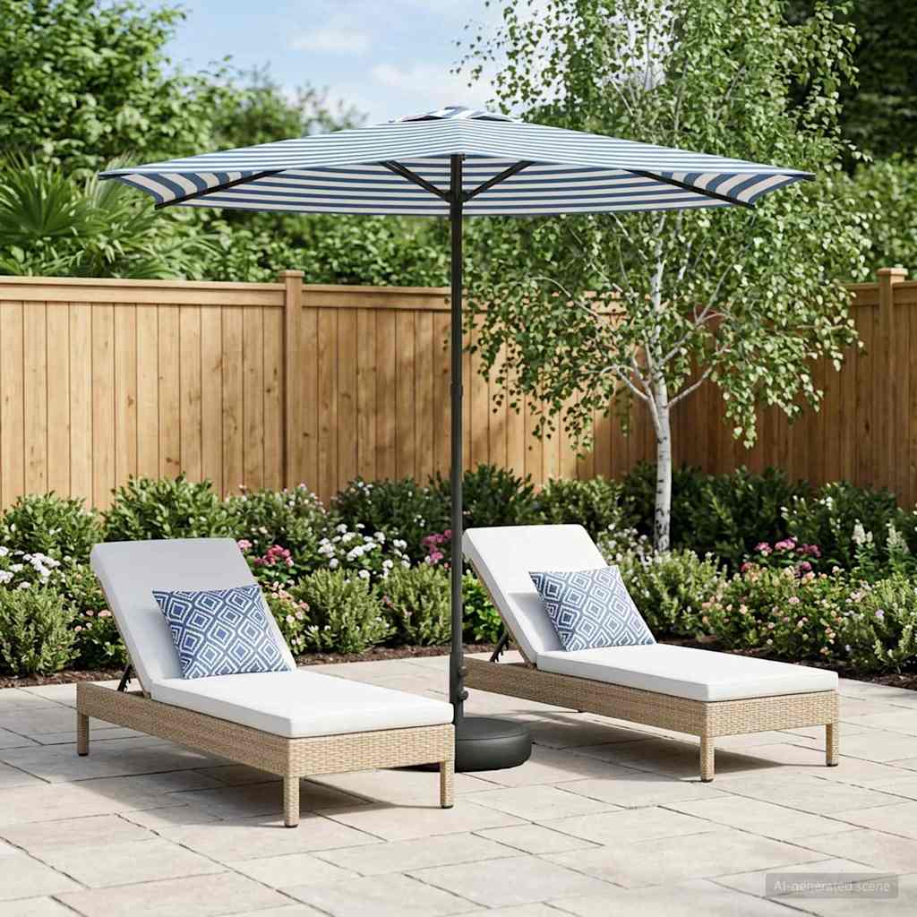 vidaXL Tuinparasol 200 x 300 cm Polyester Rechthoekig Crèmekleurig