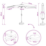 vidaXL Tuinhaard met LED-verlichting en basis 200 x 300 cm Polyester