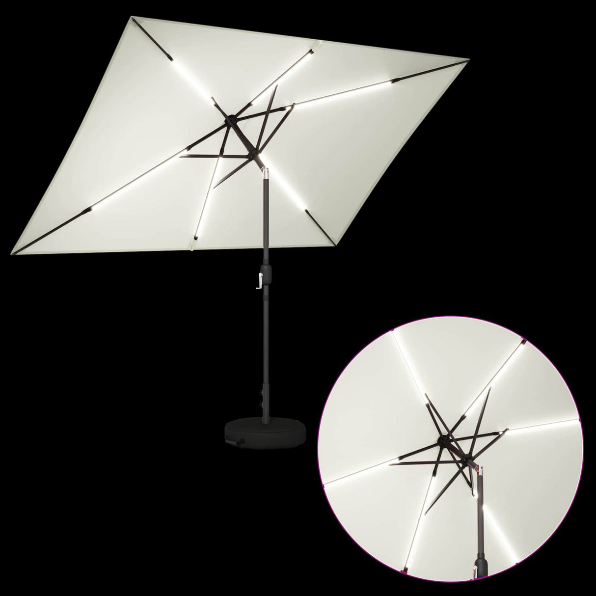 vidaXL Tuinhaard met LED-verlichting en basis 200 x 300 cm Polyester