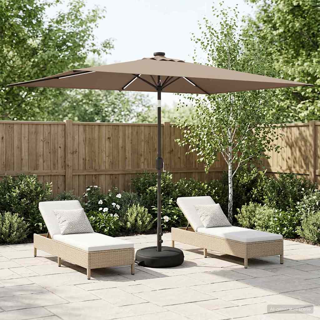 vidaXL Tuinhaard met LED-verlichting en basis 200 x 300 cm Polyester