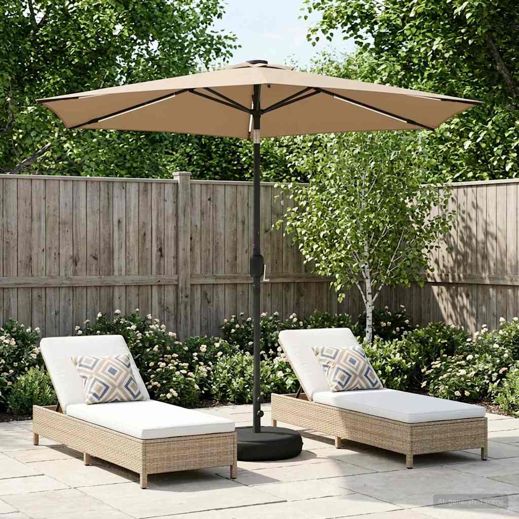 vidaXL Tuinhaard met LED-verlichting en basis 200 x 300 cm Polyester